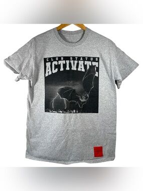 Twenty Seven Brand T-Shirt Medium Gray Bat Club Status Activate Japanese Kanji